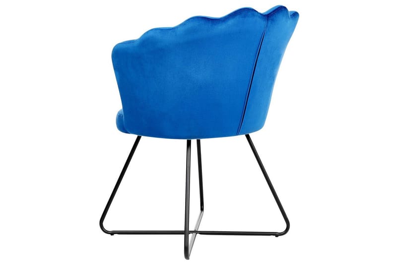 Lenestol Lovelock - Blå, Svart/Fløyel - Møbler - Stoler & lenestoler - Lenestoler - Lenestoler uten armlene