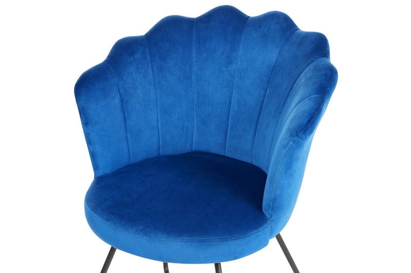 Lenestol Lovelock - Blå, Svart/Fløyel - Møbler - Stoler & lenestoler - Lenestoler - Lenestoler uten armlene