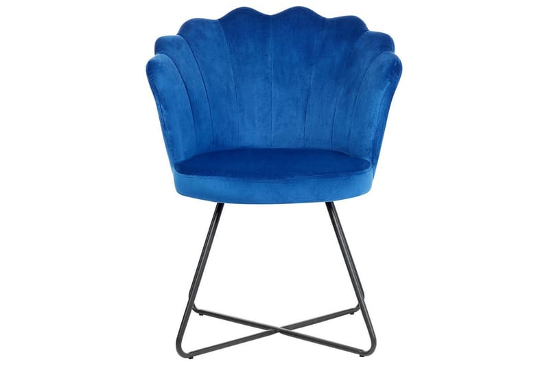 Lenestol Lovelock - Blå, Svart/Fløyel - Møbler - Stoler & lenestoler - Lenestoler - Lenestoler uten armlene