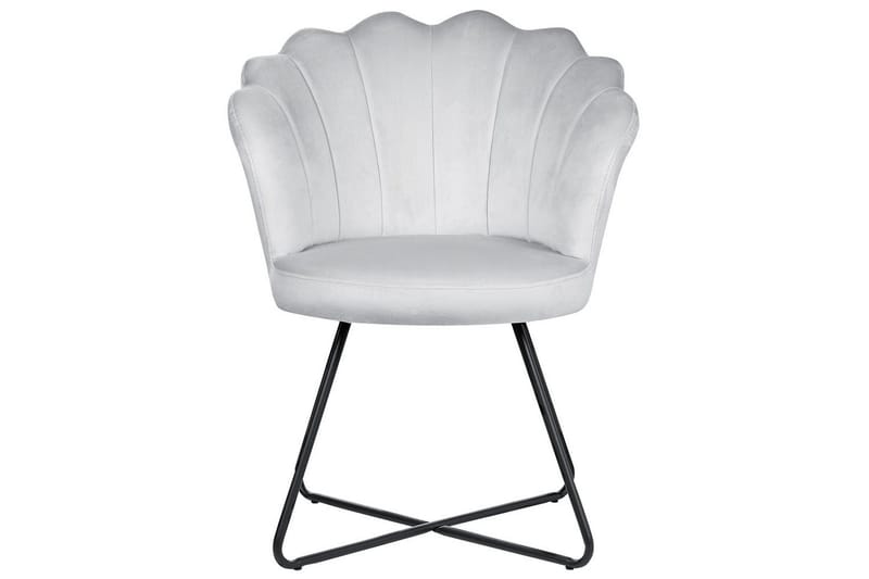 Lenestol Lovelock - Grå, svart/Fløyel - Møbler - Stoler & lenestoler - Lenestoler - Lenestoler uten armlene