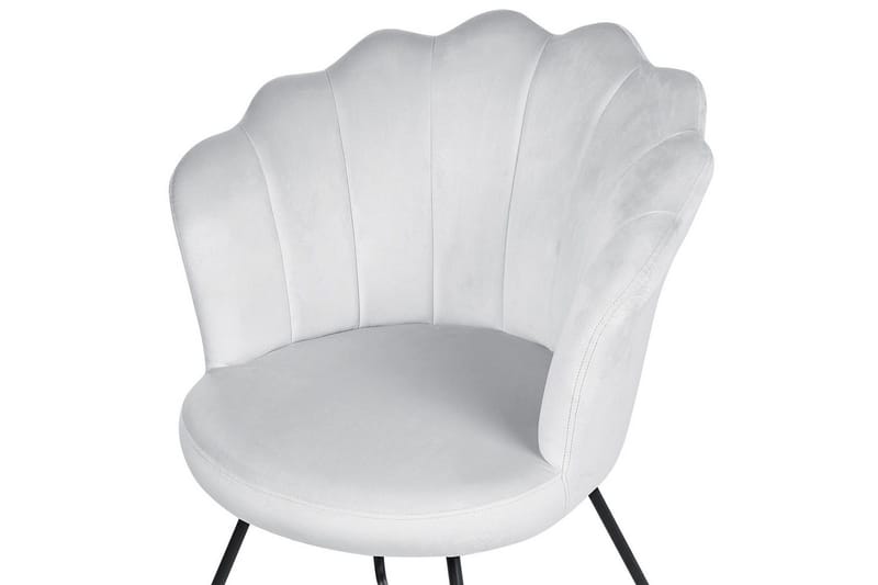 Lenestol Lovelock - Grå, svart/Fløyel - Møbler - Stoler & lenestoler - Lenestoler - Lenestoler uten armlene