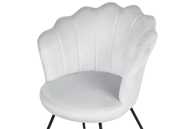 Lenestol Lovelock - Grå, svart/Fløyel - Møbler - Stoler & lenestoler - Lenestoler - Lenestoler uten armlene