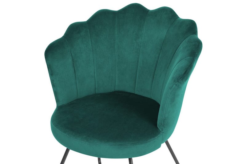 Lenestol Lovelock - Grønn, svart/Fløyel, Grønn, Svart/Fløyel - Møbler - Stoler & lenestoler - Lenestoler - Lenestoler uten armlene