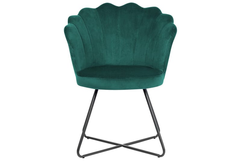 Lenestol Lovelock - Grønn, svart/Fløyel, Grønn, Svart/Fløyel - Møbler - Stoler & lenestoler - Lenestoler - Lenestoler uten armlene