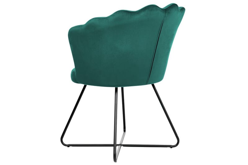 Lenestol Lovelock - Grønn, svart/Fløyel, Grønn, Svart/Fløyel - Møbler - Stoler & lenestoler - Lenestoler - Lenestoler uten armlene