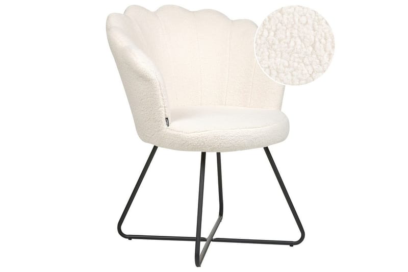 Lenestol Lovelock, Hvit, Svart/Bouclé