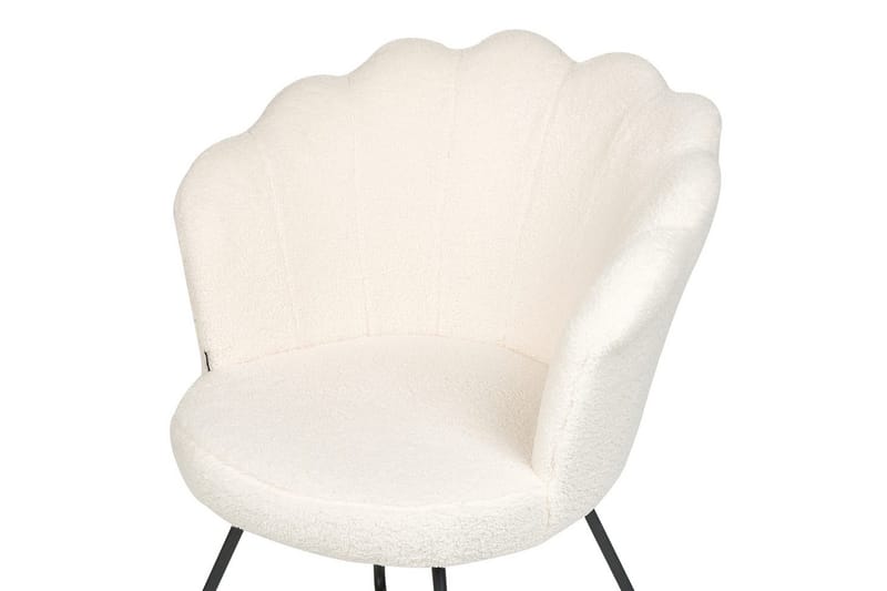 Lenestol Lovelock - Hvit, Svart/Bouclé - Møbler - Stoler & lenestoler - Lenestoler - Lenestoler uten armlene