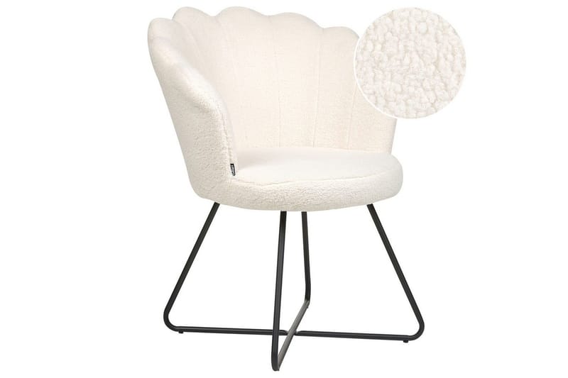 Lenestol Lovelock, Hvit, Svart/Bouclé