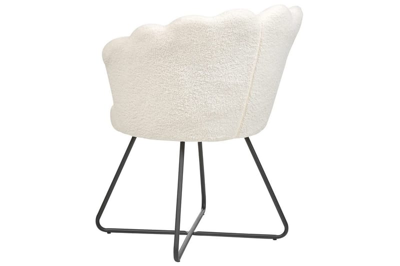 Lenestol Lovelock - Hvit, Svart/Bouclé - Møbler - Stoler & lenestoler - Lenestoler - Lenestoler uten armlene