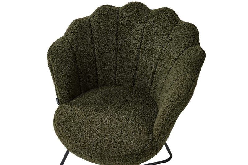 Lenestol Lovelock - Mørk grønn, svart/bouclé, Mørkegrønn, svart/bouclé - Møbler - Stoler & lenestoler - Lenestoler - Lenestoler uten armlene