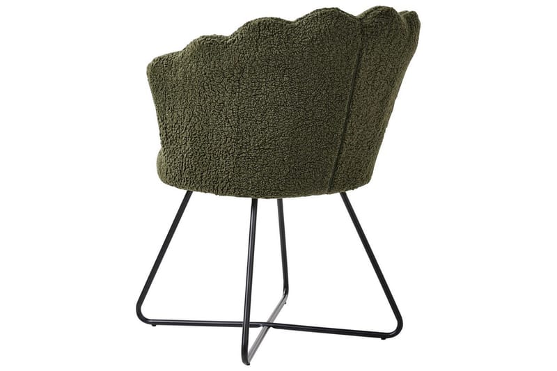 Lenestol Lovelock - Mørk grønn, svart/bouclé, Mørkegrønn, svart/bouclé - Møbler - Stoler & lenestoler - Lenestoler - Lenestoler uten armlene