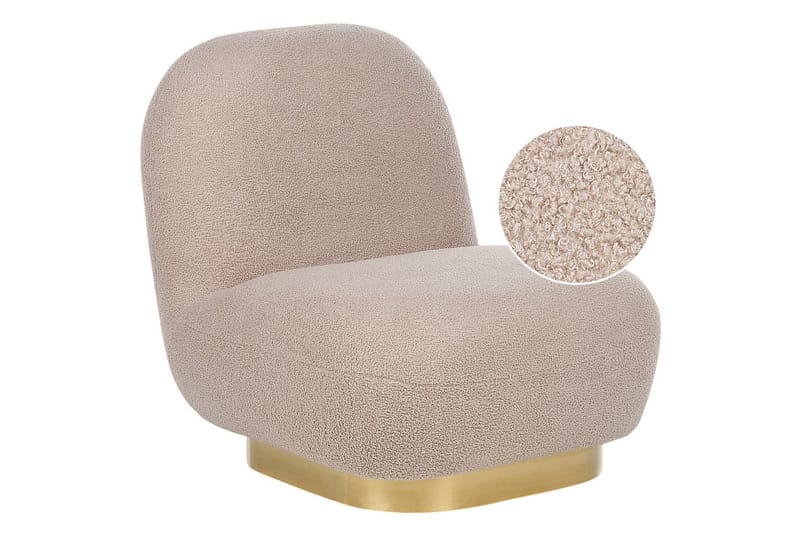 Lenestol Loviisa - Beige, gull - Møbler - Stoler & lenestoler - Lenestoler - Lenestoler uten armlene