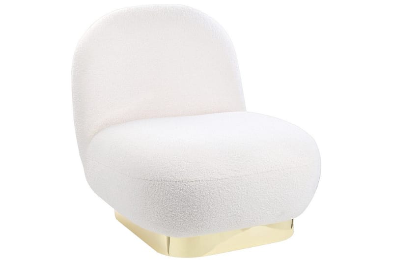 Lenestol Loviisa - Hvit, gull - Møbler - Stoler & lenestoler - Lenestoler - Lenestoler uten armlene