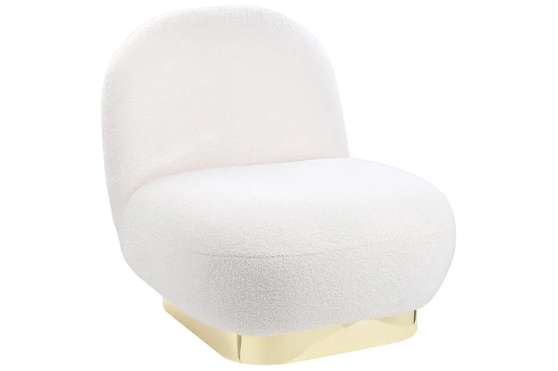 Lenestol Loviisa - Hvit, gull - Møbler - Stoler & lenestoler - Lenestoler - Lenestoler uten armlene
