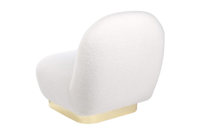 Lenestol Loviisa - Hvit, gull - Møbler - Stoler & lenestoler - Lenestoler - Lenestoler uten armlene