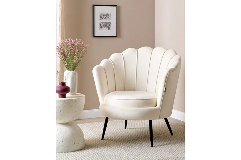 Lenestol Lovikka Hvit/Svart - Hvit/Svart - Møbler - Stoler & lenestoler - Lenestoler