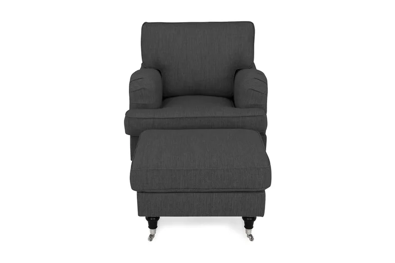 Howard Classic Lenestol med Fotskammel - Antrasitt - Møbler - Stoler & lenestoler - Lenestoler - Howard lenestol