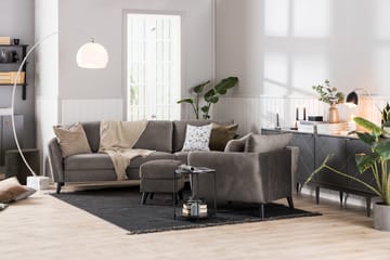 Trend Lenestol med Fotskammel - Muldvarp Fløyel - Møbler - Stoler & lenestoler - Lenestoler