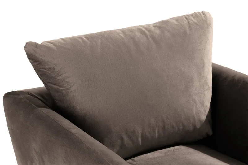 Trend Lenestol med Fotskammel - Muldvarp Fløyel - Møbler - Stoler & lenestoler - Lenestoler - Lenestol med fotskammel