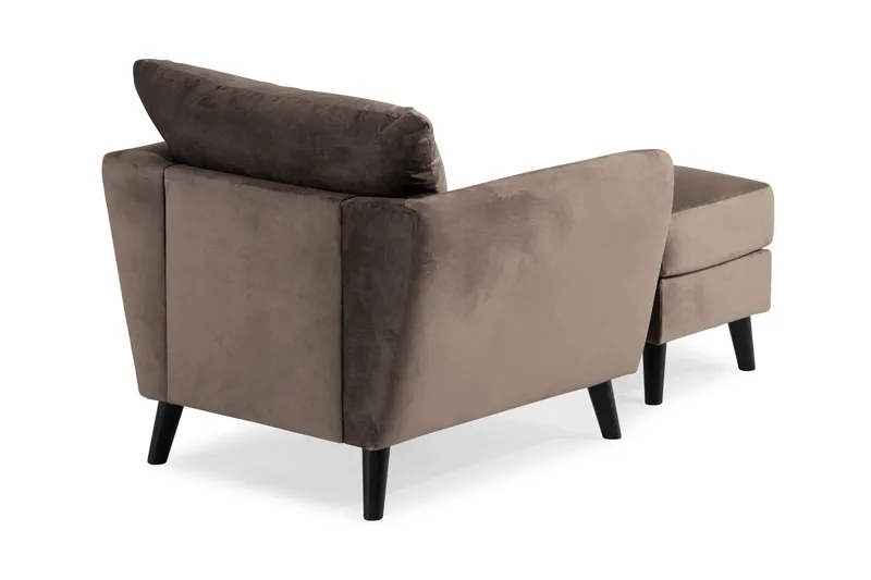Trend Lenestol med Fotskammel - Muldvarp Fløyel - Møbler - Stoler & lenestoler - Lenestoler - Lenestol med fotskammel