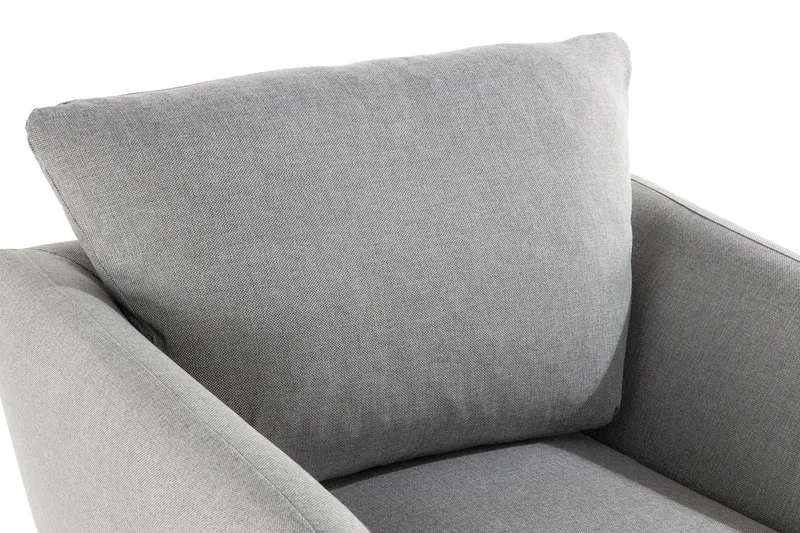 Trend Sofagruppe Lenestol med Fotskammel - Lysegrå - Møbler - Stoler & lenestoler - Lenestoler - Lenestol med fotskammel