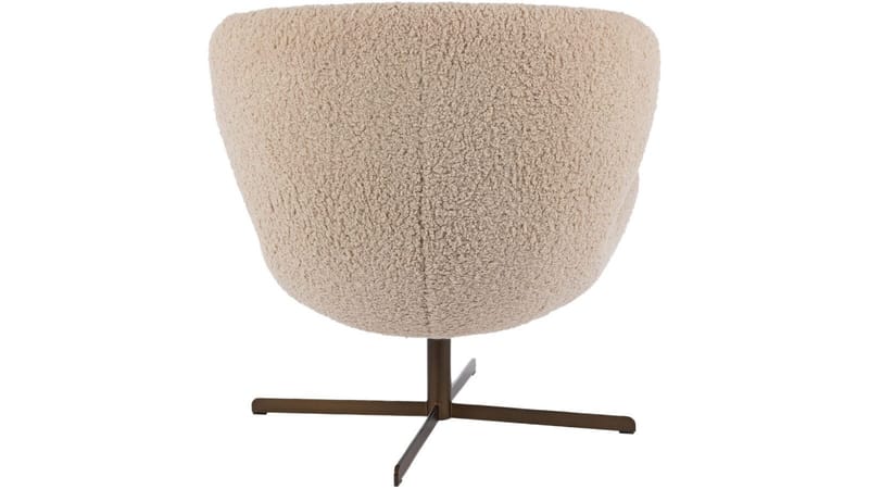 Lenestol NFG Molli med sving Beige - Beige - Møbler - Stoler & lenestoler - Lenestoler - Lenestol med fotskammel