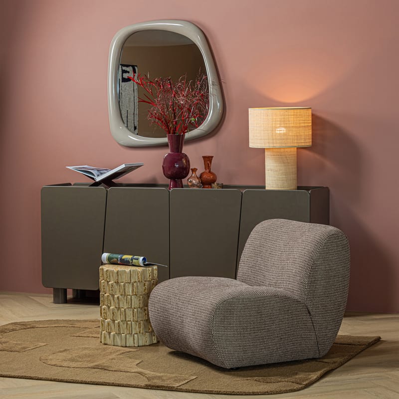 Lenestol Nomu - Brun melange - Møbler - Stoler & lenestoler - Lenestoler - Lenestoler uten armlene