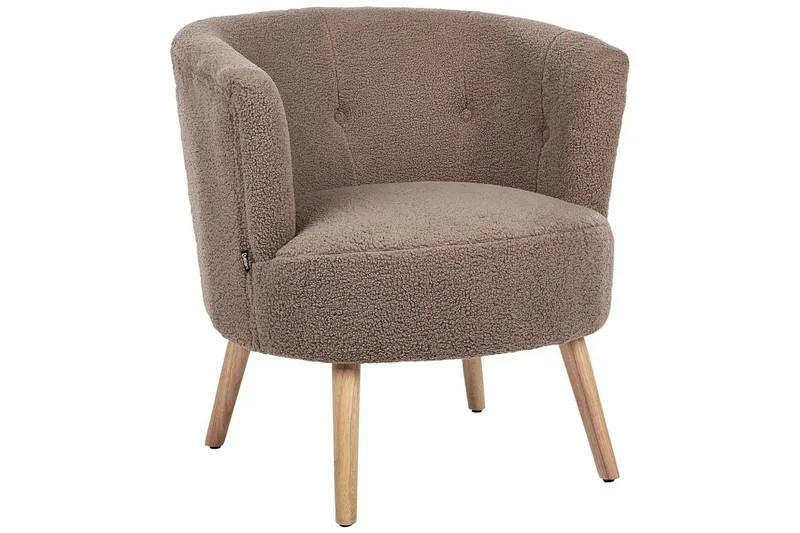 Lenestol Odenzen Brunt/lyst tre - Brunt/lyst tre - Møbler - Stoler & lenestoler - Lenestoler - Lenestoler uten armlene