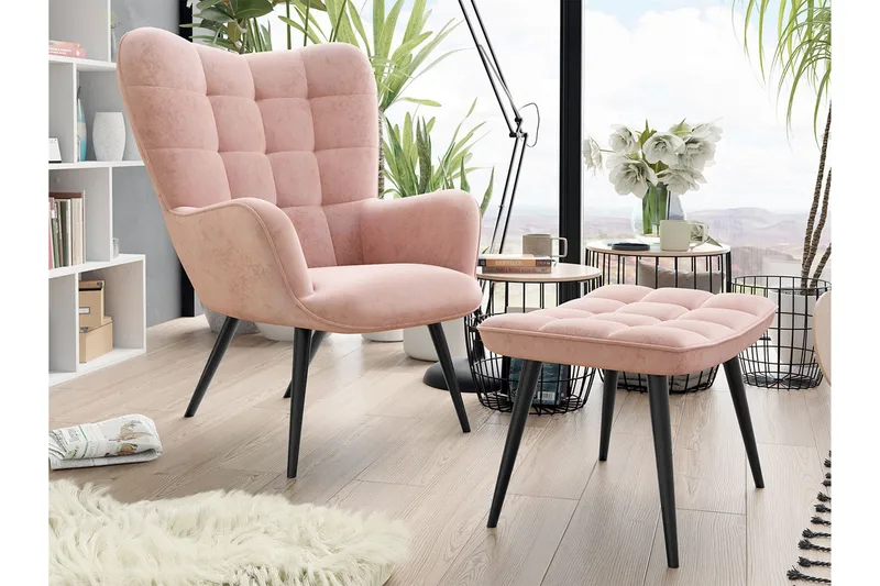 Lenestol - Rosa - Møbler - Stoler & lenestoler - Lenestoler