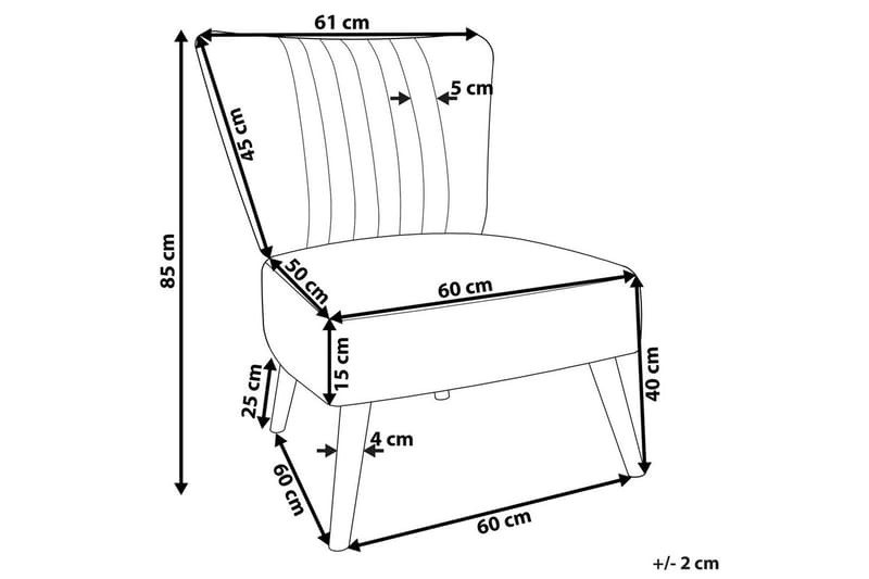 Lenestol Vaasa - Hvit, mørkt tre - Møbler - Stoler & lenestoler - Lenestoler - Lenestoler uten armlene