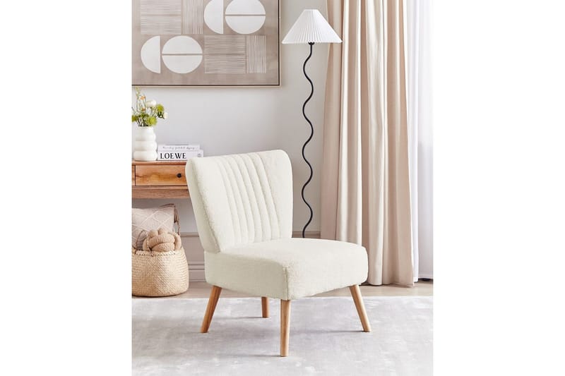 Lenestol Vaasa - Hvit, mørkt tre - Møbler - Stoler & lenestoler - Lenestoler - Lenestoler uten armlene