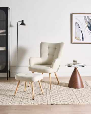 Lenestol Vejle - Lys beige - Møbler - Stoler & lenestoler - Lenestoler - Ørelappstol