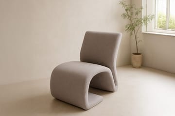 Lenestol Venture Home Rulls Brun - offwhite - Møbler - Stoler & lenestoler - Lenestoler - Lenestoler uten armlene