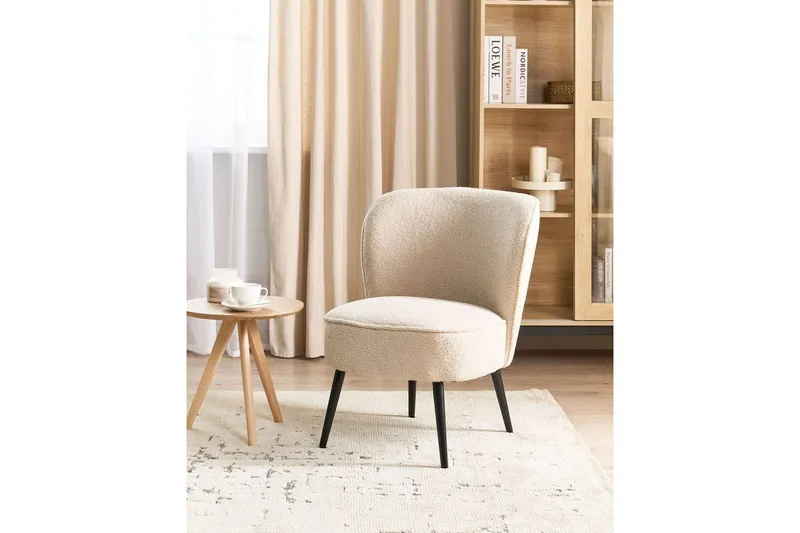 Lenestol Voss - Beige, svart - Møbler - Stoler & lenestoler - Lenestoler - Lenestoler uten armlene