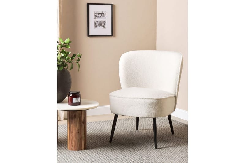 Lenestol Voss - Hvit, Svart - Møbler - Stoler & lenestoler - Lenestoler - Lenestoler uten armlene