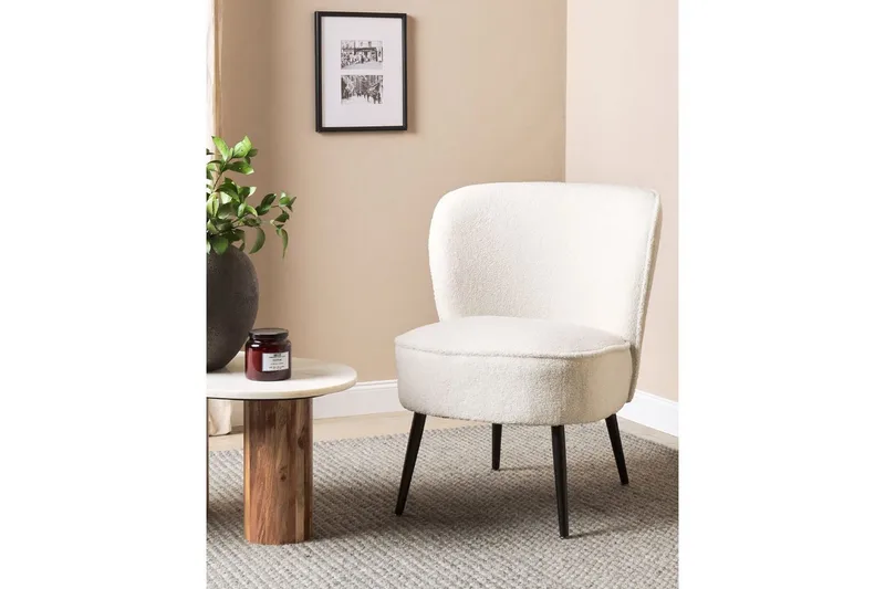 Lenestol Voss - Hvit, Svart - Møbler - Stoler & lenestoler - Lenestoler - Lenestoler uten armlene