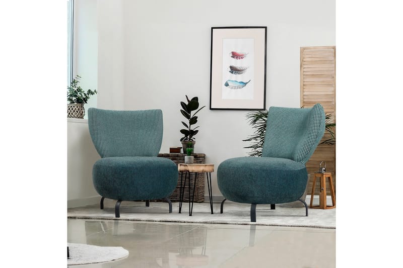Lolya Lenestol - Turkis/Natur - Møbler - Stoler & lenestoler - Lenestoler - Lenestoler uten armlene
