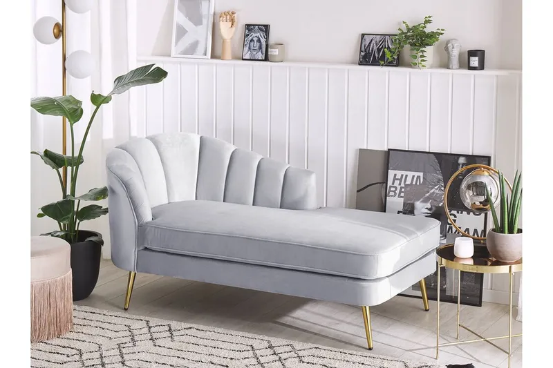 Allier Sjeselong Venstre - Fløyel/Grå - Møbler - Stoler & lenestoler - Lenestoler - Liggestol