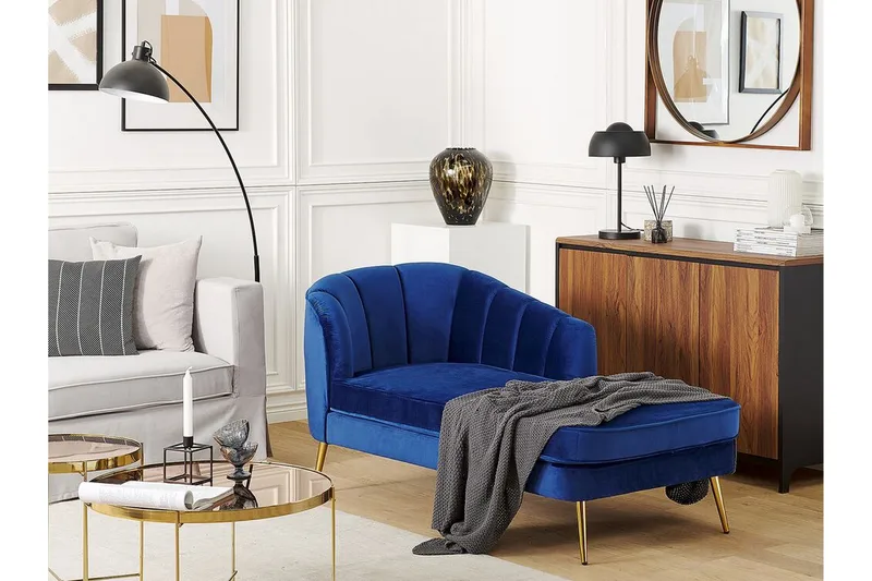 Allier Sjeselong Venstre - Fløyel/Koboltblå - Møbler - Stoler & lenestoler - Lenestoler - Liggestol