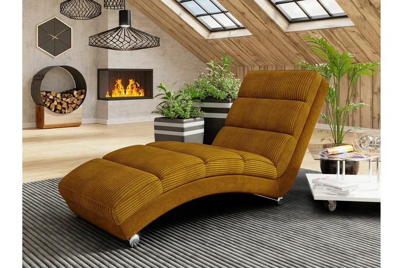 Kintore Liggfåtölj 62 cm 84x Dark yellow - Møbler - Stoler & lenestoler - Lenestoler - Liggestol