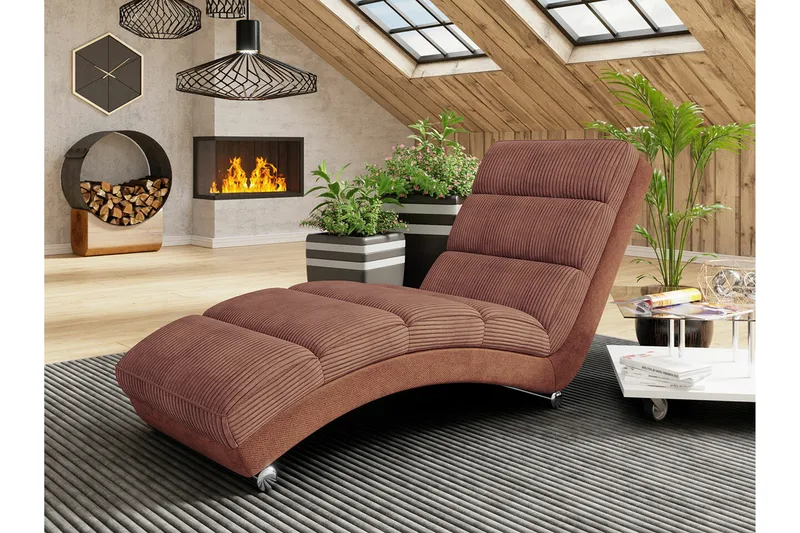 Kintore Liggfåtölj 62 cm 84x NO_BRAND Brown - Møbler - Stoler & lenestoler - Lenestoler - Liggestol