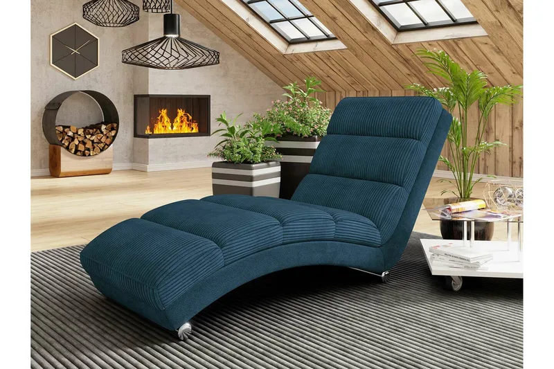 Kintore Liggfåtölj 62 cm 84x NO_BRAND Dark blue - Møbler - Stoler & lenestoler - Lenestoler - Liggestol