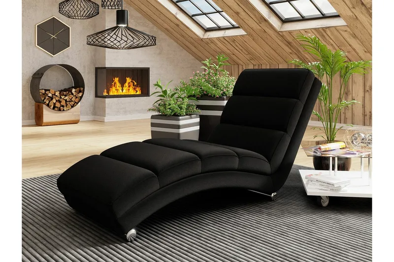 Kintore Liggfåtölj 62 cm Black - Møbler - Stoler & lenestoler - Lenestoler - Liggestol