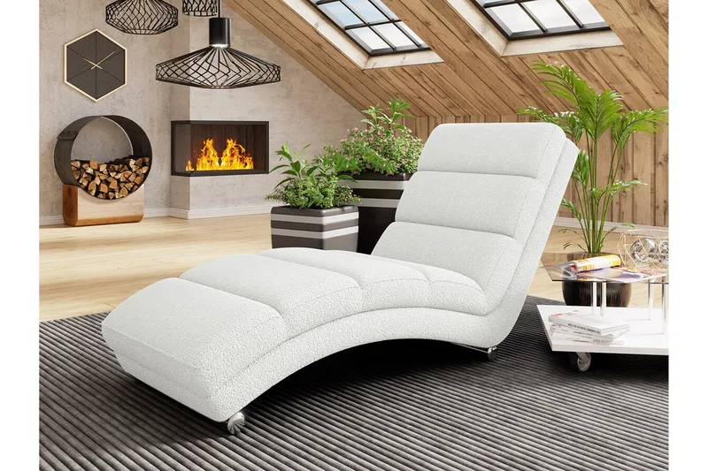 Kintore Liggfåtölj 62 cm White - Møbler - Stoler & lenestoler - Lenestoler - Liggestol