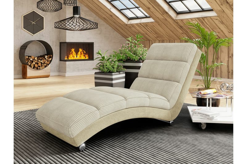 Kintore Liggfåtölj 62 x 84 cm beige - Møbler - Stoler & lenestoler - Lenestoler - Liggestol