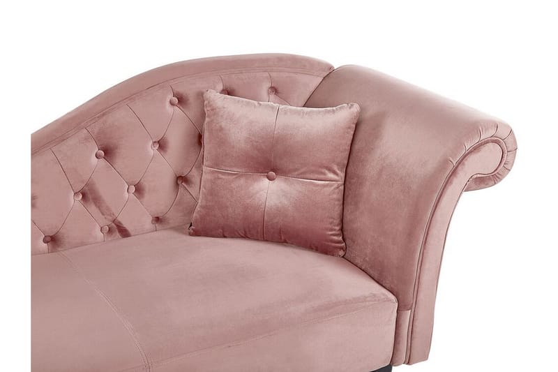 Lattes Sjeselong Høyre - Fløyel/Rosa - Møbler - Stoler & lenestoler - Lenestoler - Liggestol