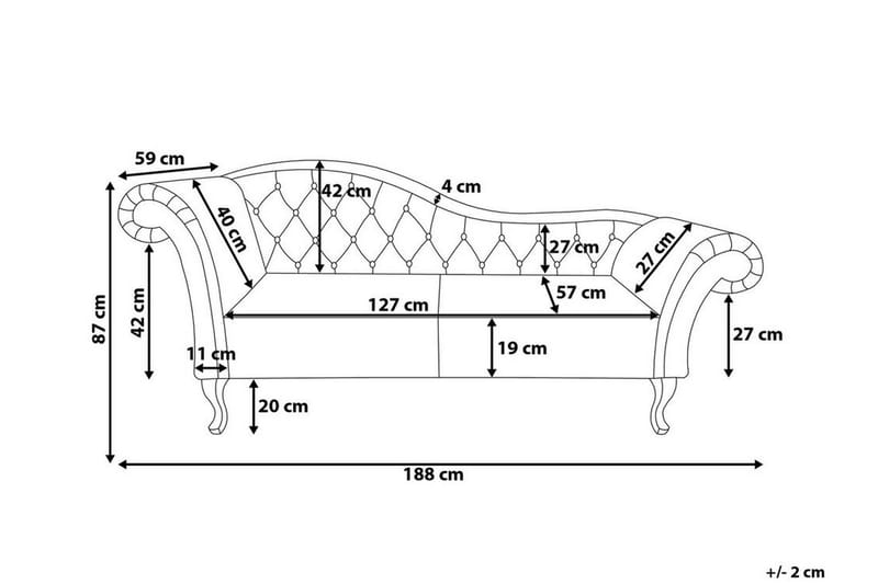 Lattes Sjeselong Venstre - Fløyel/Grønn - Møbler - Stoler & lenestoler - Lenestoler - Liggestol