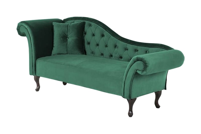 Lattes Sjeselong Venstre - Fløyel/Grønn - Møbler - Stoler & lenestoler - Lenestoler - Liggestol