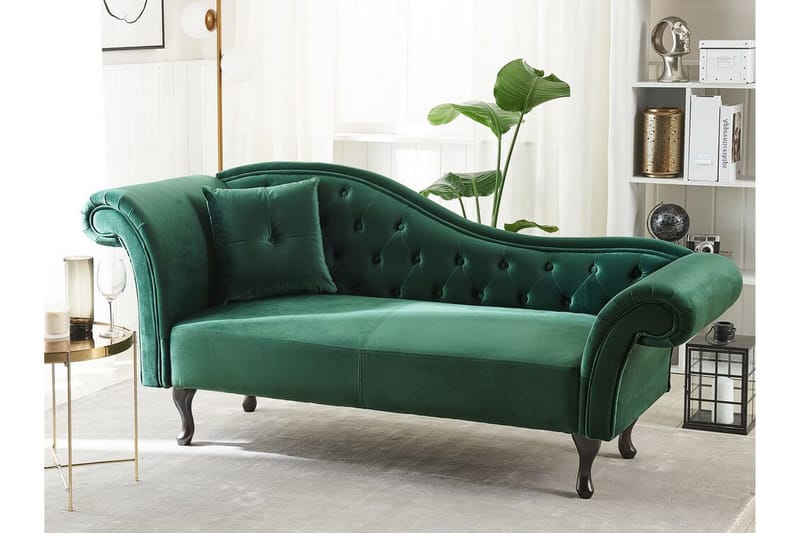 Lattes Sjeselong Venstre - Fløyel/Grønn - Møbler - Stoler & lenestoler - Lenestoler - Liggestol