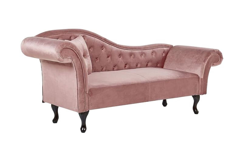 Lattes Sjeselong Venstre, Fløyel/Rosa